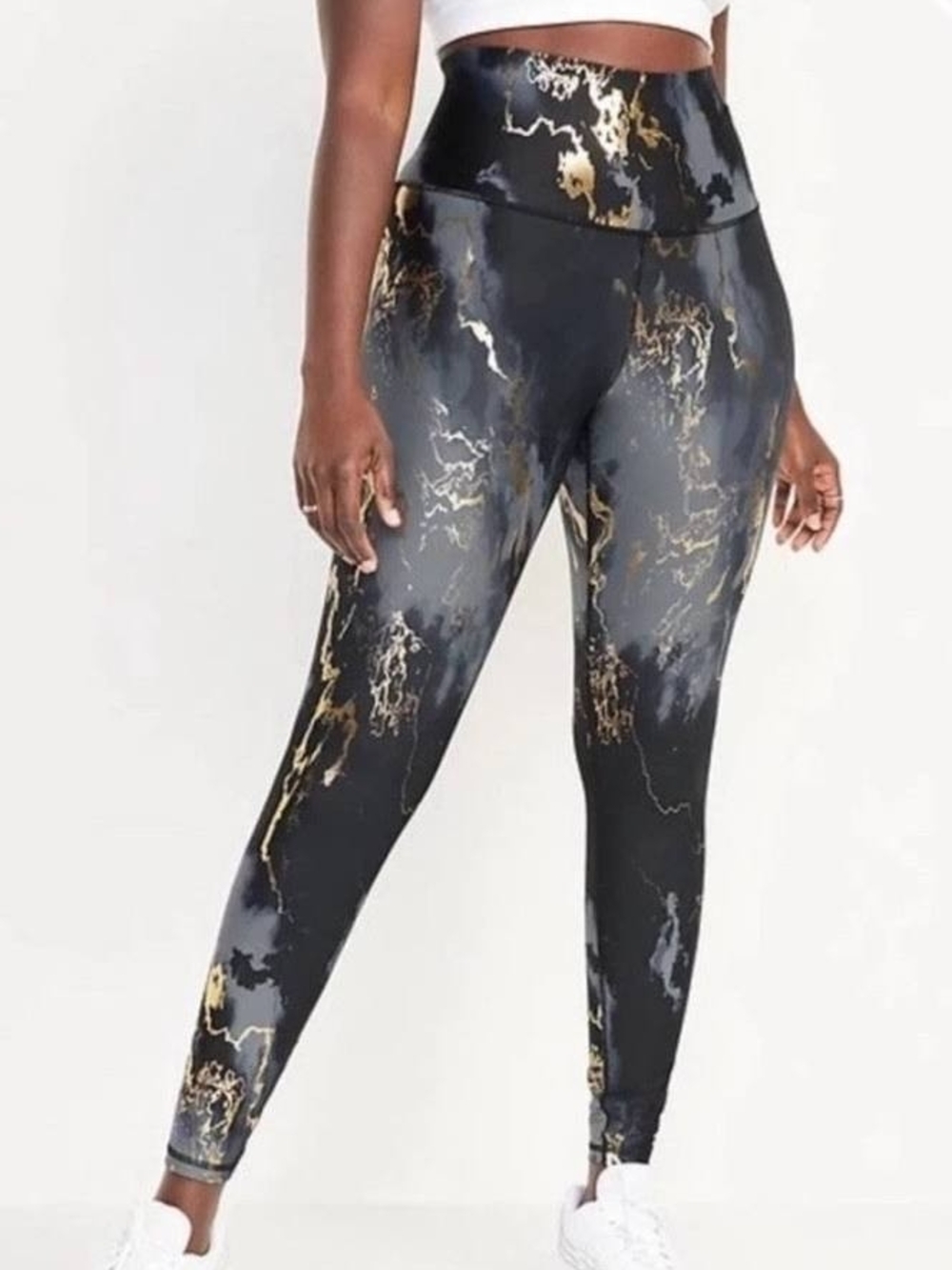 Old Navy Powersoft Extra-high Rise Gold Metallic Marble 😍 - Picture 5 of 5